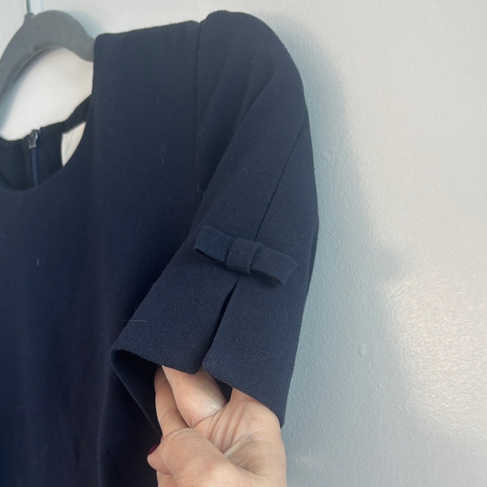 LK Bennett Navy Midi Dress Size 4 | Tailored Work Office Career Dress - Picture 4 of 8